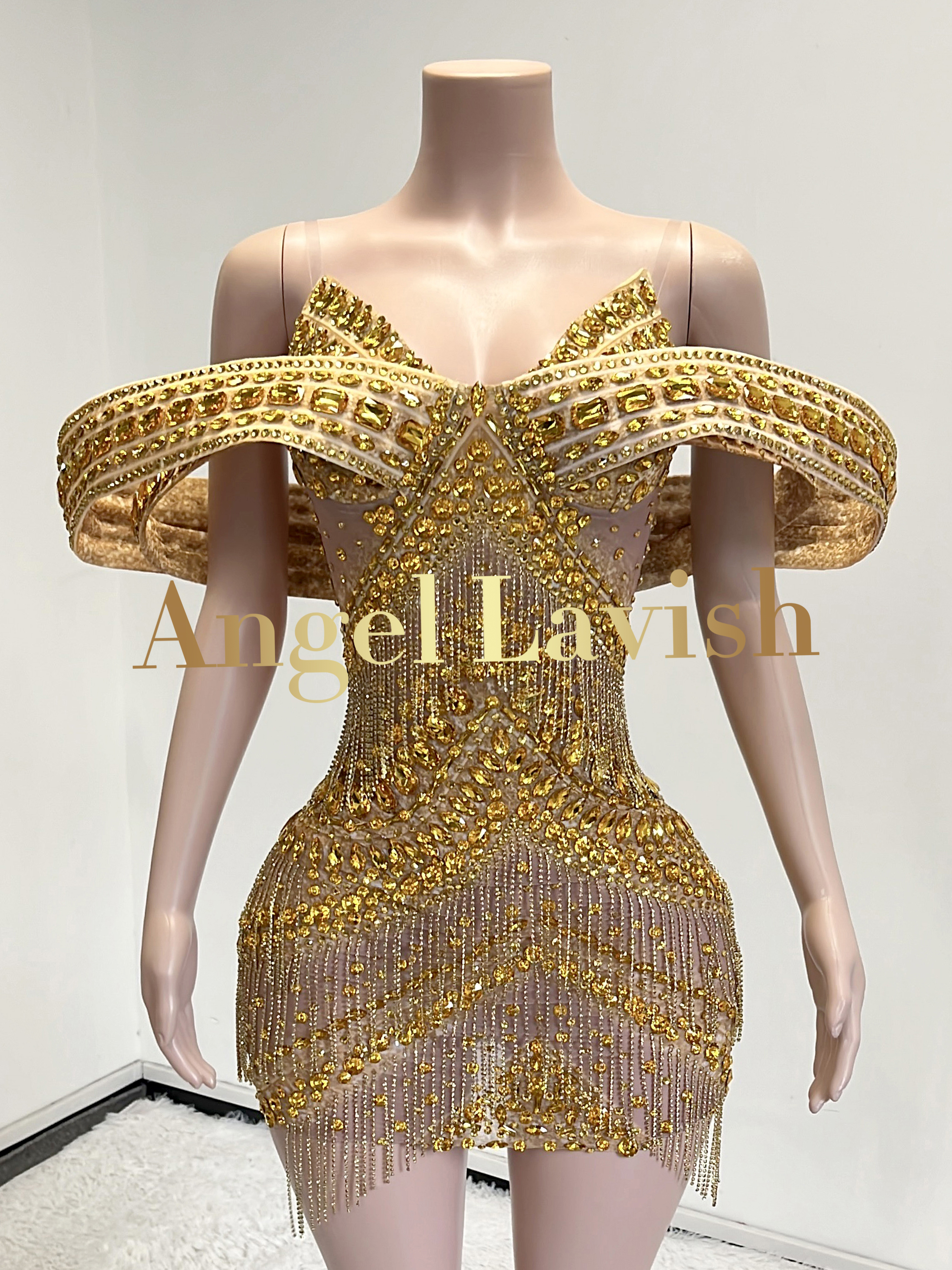 Gold Mini Dress FX241124