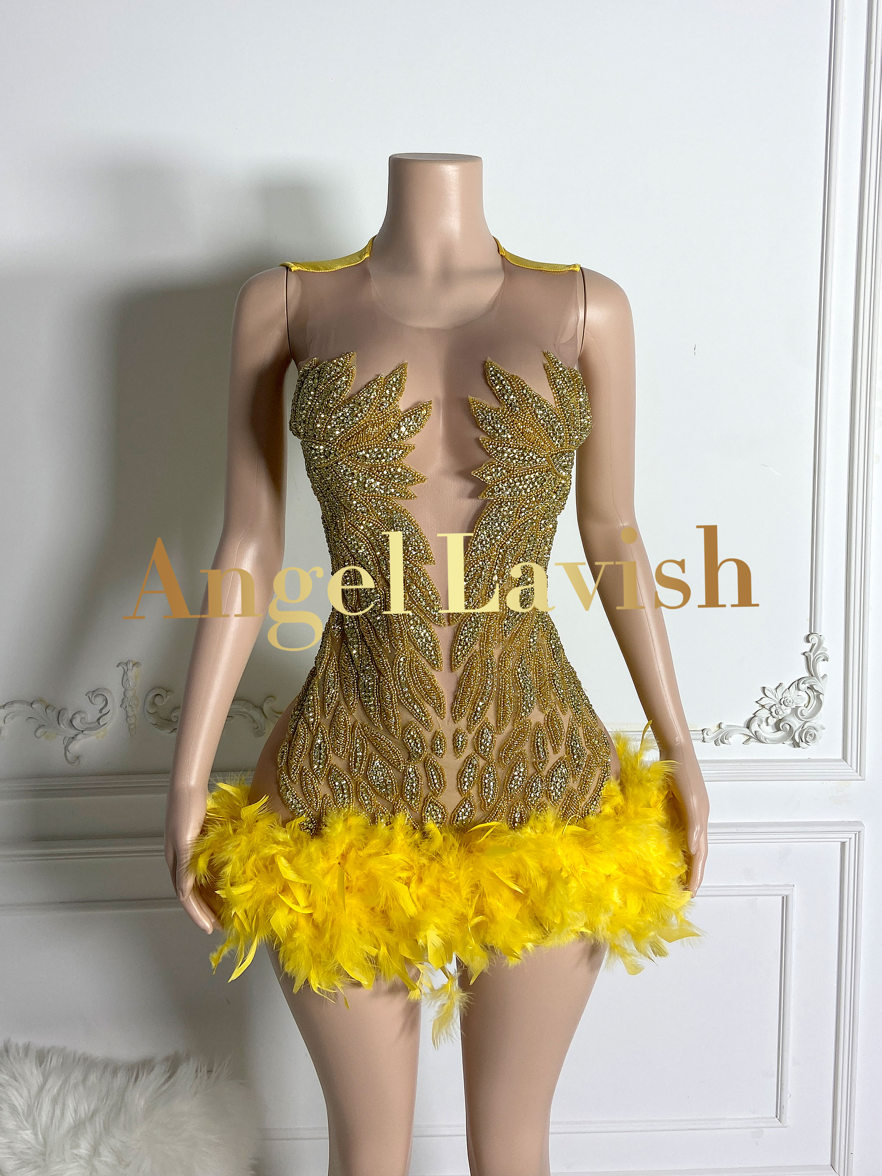 Gold Mini Dress TH240604012