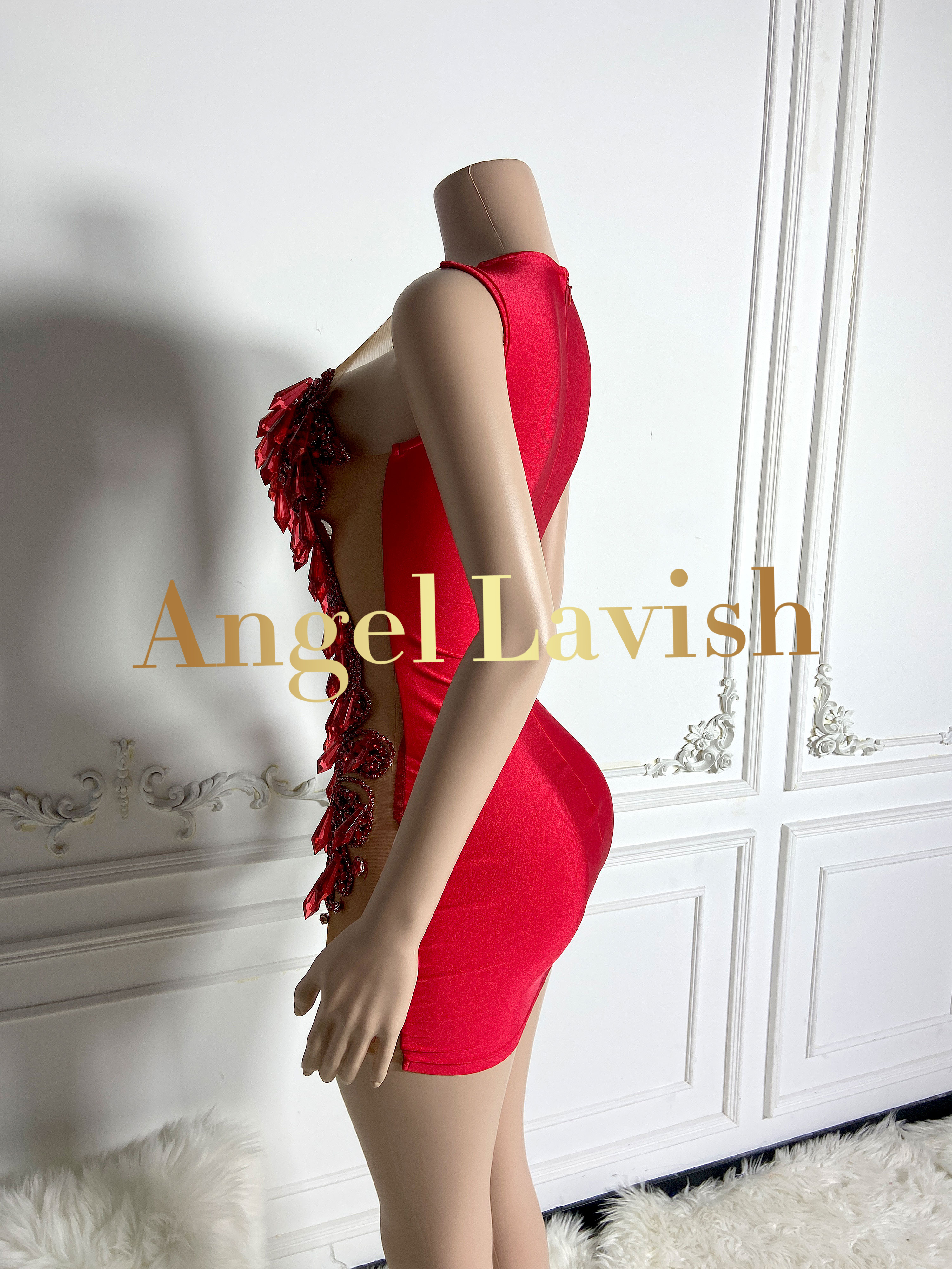 Red Mini Dress TH24103101